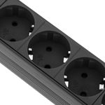 Regleta de enchufes PVC para armario rack 19" 1U con 8 schuko e interruptor - RE13100 - 04