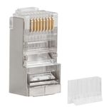 Pack de 100 unidades pieza transparente Cat6 FTP RJ-45 de acero inoxidable de Lanberg PLS-6000 - RH11900 - 04