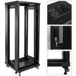 Armario rack 19" de pie 32U 600x600x1550 mm negro MobiRack - WL13100 - 02