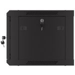 Armario Rack mural 19" 6U F450 600x450x379mm pared desmontado DIY negro Lanberg - WK31700 - 09