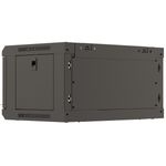 Armario rack mural 19'' 4U 540x350x281mm negro pared desmontado DIY Lanberg - WN11000 - 05