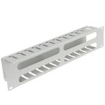 Panel guíacables blanco para armario rack 19" 2U para gestión de cables 70mm - RM03900 - 01