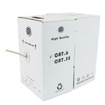 Bobina de cable de red ethernet Cat. 6a FTP de 305 m rígido de color gris - LM03600 - 02