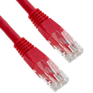 Cable de red ethernet Cat. 6 UTP de 0,25 m de color rojo