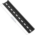 Pack de 3 carriles DIN color negro de 200mm perforado raíl de 35x7mm - MF08100 - 02