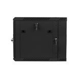 Armario Rack mural 19" 9U F600 600x600x507mm pared desmontado DIY negro Lanberg - WK34400 - 05