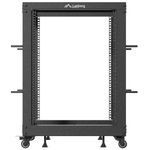 Armario Rack abierto fondo ajustable 19" 15U F600 600x600x1100mm desmontado DIY negro Lanberg - WL58500 - 02