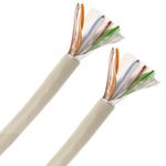 Bobina de cable de red ethernet Cat. 6 FTP de 100 m rígido de color gris - LM03100 - 05