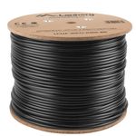 Bobina de cable de red ethernet Cat. 6 UTP de 305 m rígido de color negro para exterior fluke tested LCU6-30CU-0305-BK - LN14300 - 03
