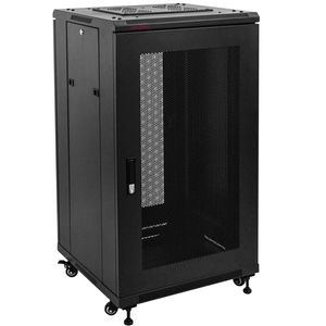 Armario rack 19" de pie 22U 600x600x1160mm puerta perforada MobiRack GO montado