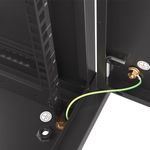 Armario Rack mural 19" 9U F600 600x600x512mm pared desmontado DIY negro Lanberg - WK37000 - 06