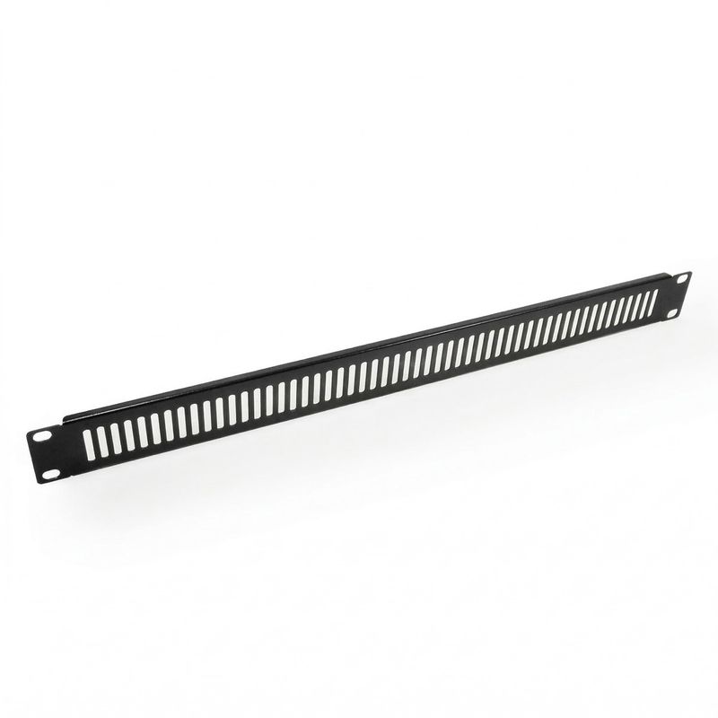 Panel de rejilla de 1U para armario rack 19" Tapa de ventilación negra - RM02600 - 01