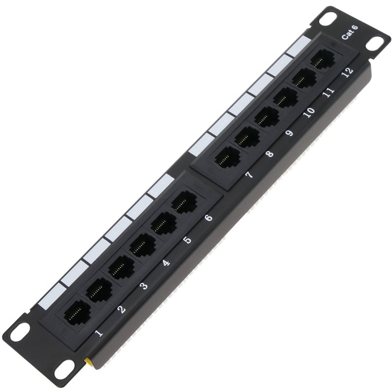 Patch panel 10" para armario rack 12-Port RJ45 Cat.6 UTP 1U - TR03400 - 01