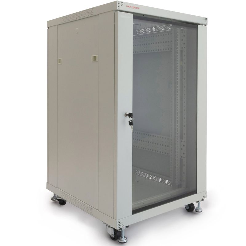 Armario rack 19" de pie 20U 600x600x1000mm blanco MobiRack GO de RackMatic - WB05100 - 01