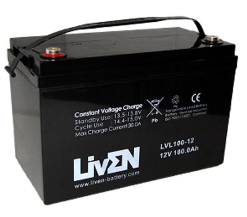Batería AGM de 12V y 100Ah LivEN - LIV-LVL100-12 - 01