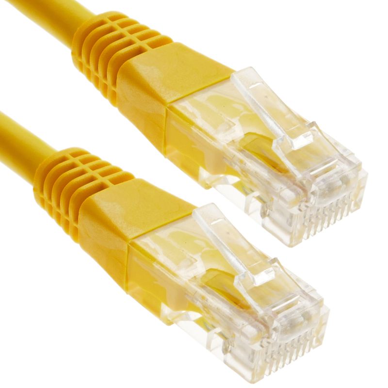 Cable de red ethernet Cat. 6 UTP de 0,5 m de color amarillo - RJ03200 - 01