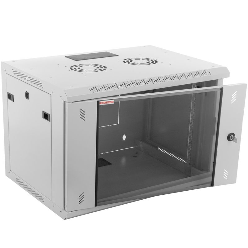 Armario rack mural 19'' 6U 600x450x372 mm de pared SOHORack de RackMatic de color blanco RAL 9035 - WR41200 - 01