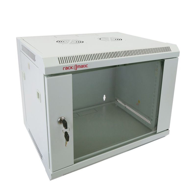 Armario rack mural 19'' 9U 570x450x520mm pared SOHORack desmontado DIY Blanco RAL7035 de RackMatic - WR00300 - 01