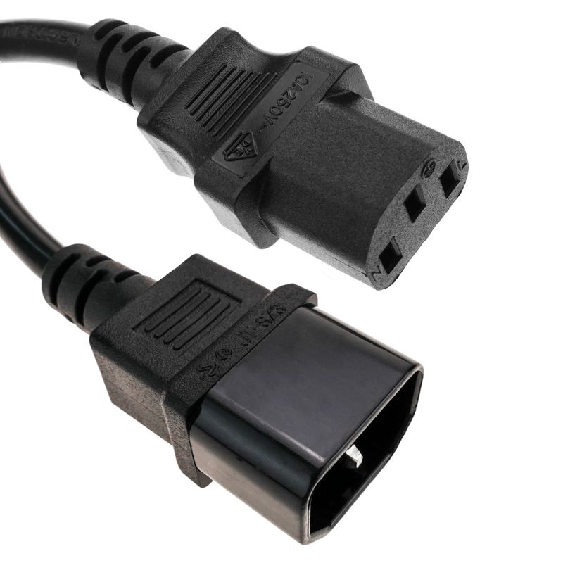 Cable de alimentación eléctrico IEC-60320 C13 a C14 de 1.8 m - CH02100 - 01