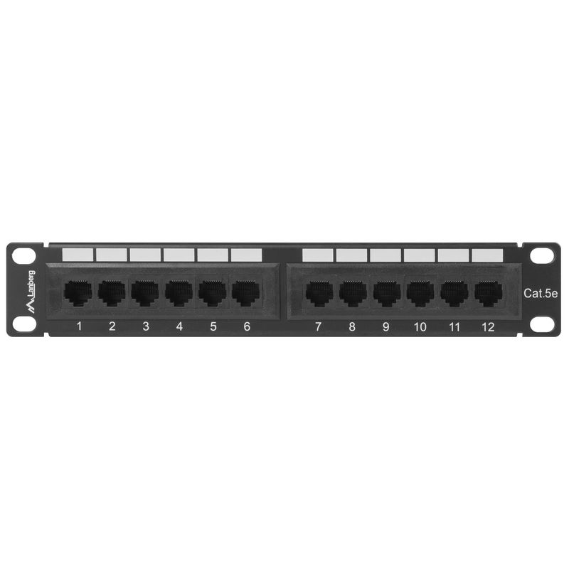 Patch panel 10" de 12 RJ45 Cat.5E UTP 1U Lanberg PPU5-9012-B - RD10000 - 01