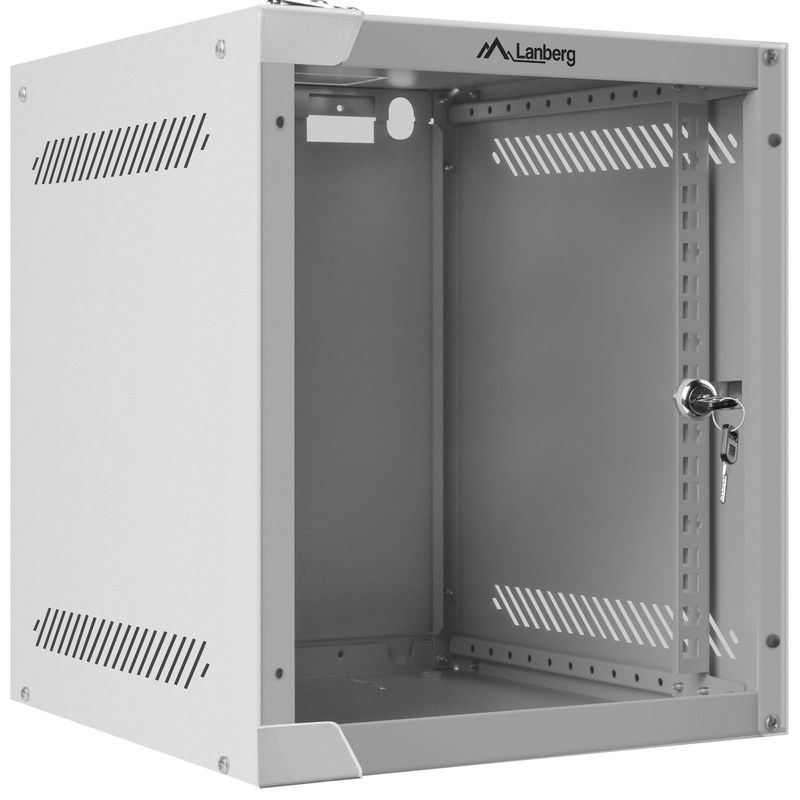 Armario Rack mural 10" 6U F310 280x310x336mm pared desmontado DIY blanco Lanberg - TR19000 - 01