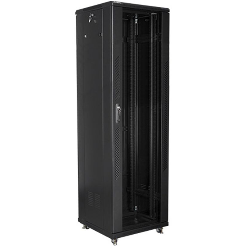 Armario Rack 19" de pie 42U F600 600x600x2047mm negro Lanberg - WL50900 - 01