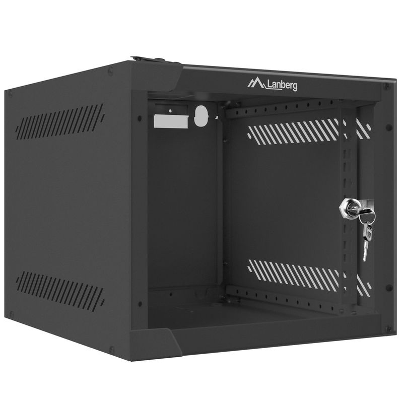 Armario Rack mural 10" 4U F310 280x310x247mm pared desmontado DIY negro Lanberg - TR18500 - 01
