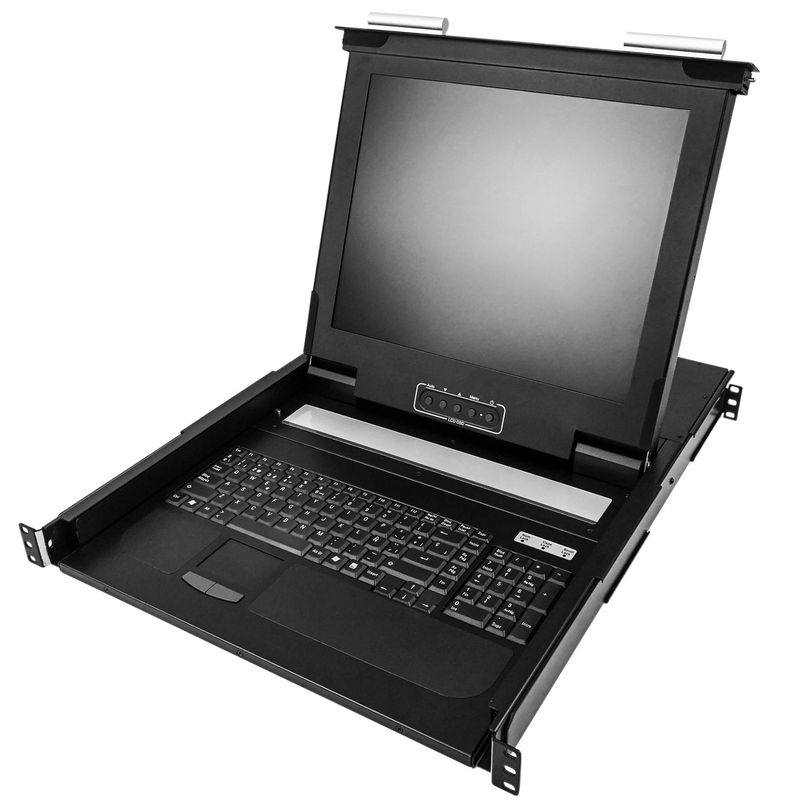 Consola KVM rack 19" de 1 puerto de RackMatic con teclado español - RK00100 - 01