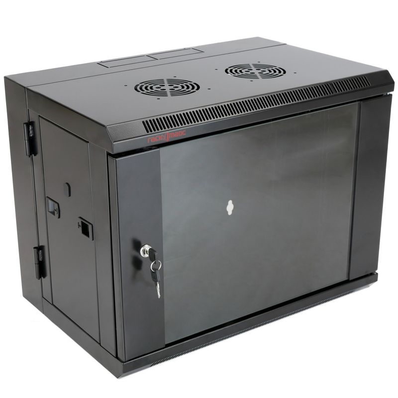 Armario rack mural 19" pivotante 9U 600x400x520mm pared SOHORack de RackMatic - WM04200 - 01