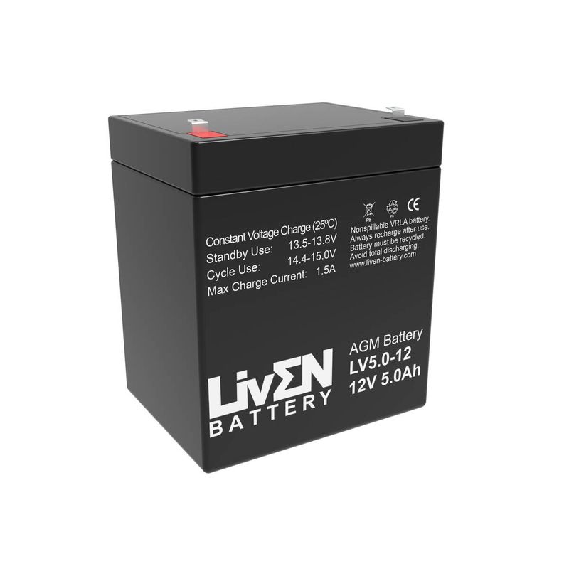 Batería AGM de 12V y 5Ah LiVEN - LV5-12 - 01