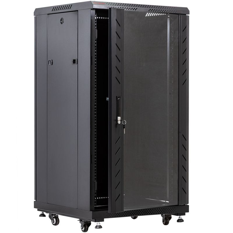Armario rack 19" de pie 22U 600x1000x1160mm negro MobiRack GO montado - WA00300 - 01
