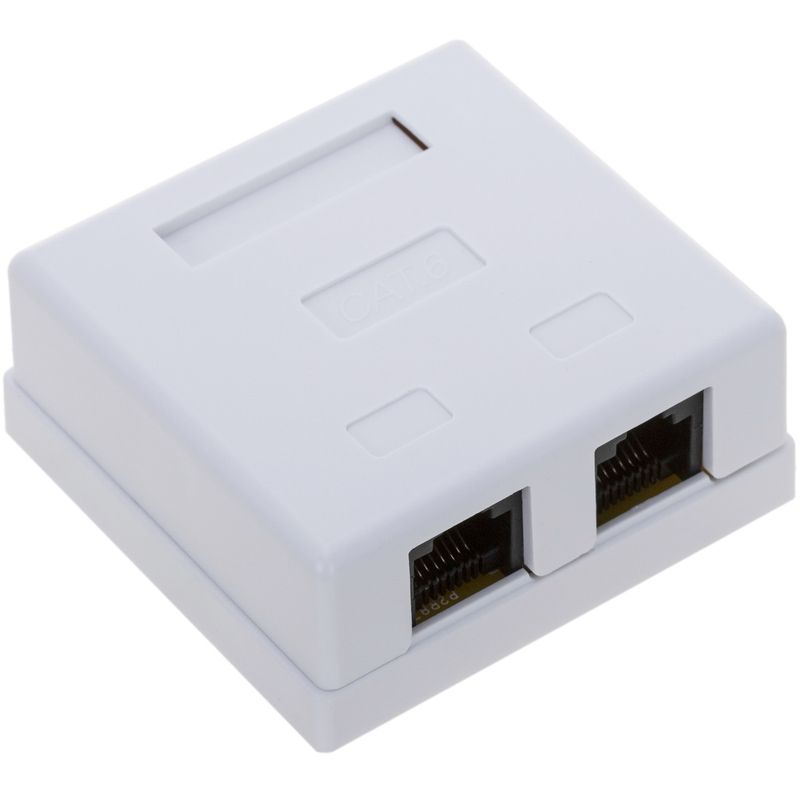 Caja de superficie de 2 RJ45 Cat.6 UTP - RI04200 - 01