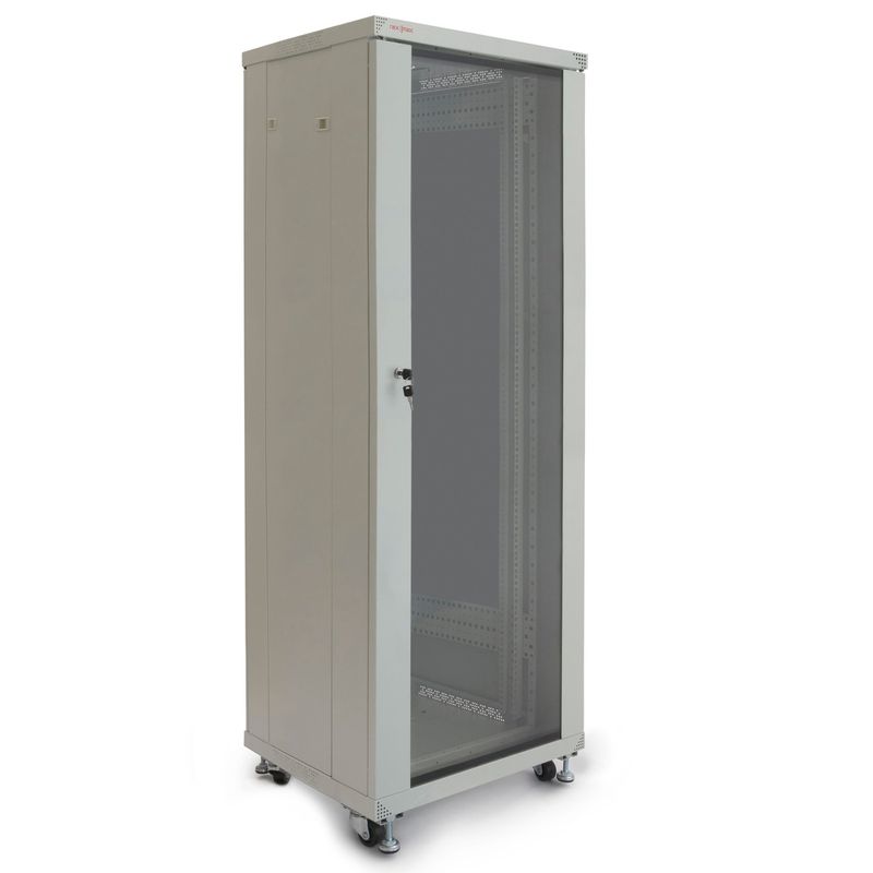 Armario rack 19" de pie 42U 600x600x2000mm blanco MobiRack GO montado - WB07100 - 01