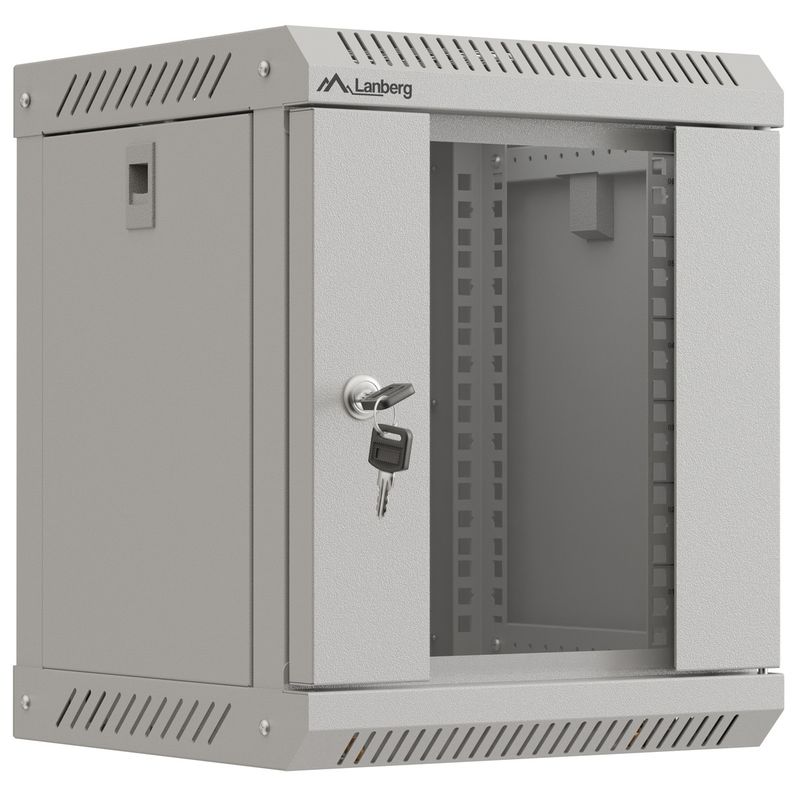 Armario Rack mural 10" 6U F300 300x300x370mm pared desmontado DIY blanco Lanberg - TR20100 - 01