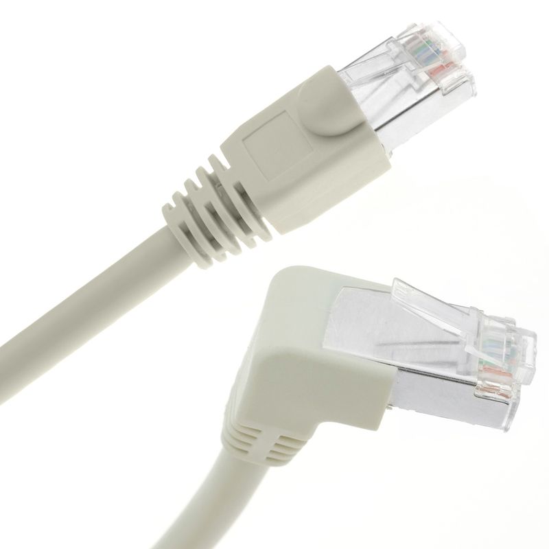 Cable de red de categoría 6 Cat.6 RJ45 acodado-recto UTP 24AWG LAN de 2 m - RJ09700 - 01