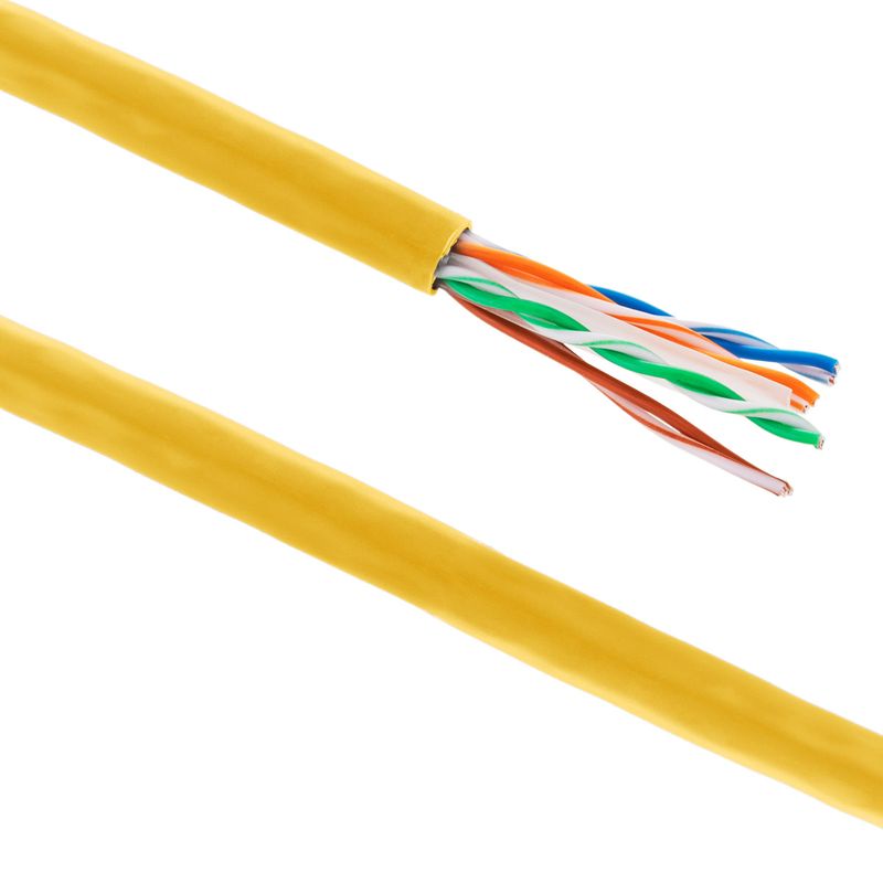 Bobina de cable de red LAN UTP categoría cat.6 23AWG CCA rígido naranja 305 m - LN09400 - 01
