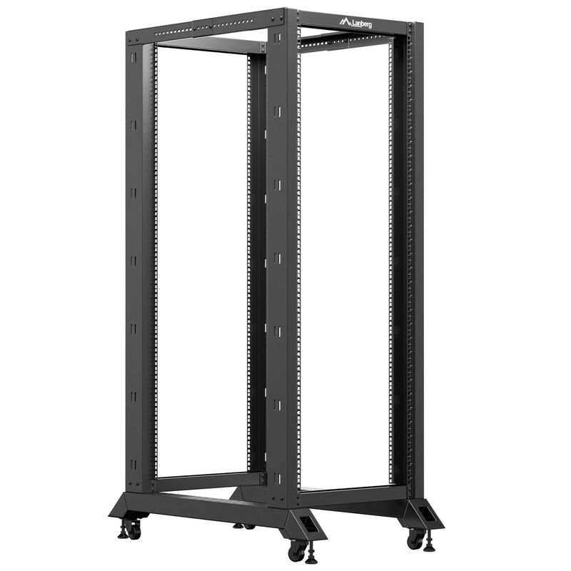 Armario Rack abierto 19" 32U F1000 600x1000x1673mm desmontado DIY negro Lanberg - WL58800 - 01