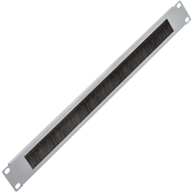 Panel pasacables para rack 19" de 1U con cepillo y color blanco - WT05200 - 01