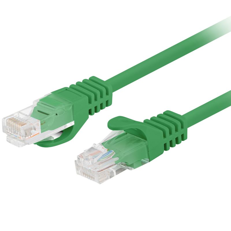 Cable de red ethernet Cat. 6 UTP de 0,25 m de color verde PCU6-10CC-0025-G - RJ12100 - 01